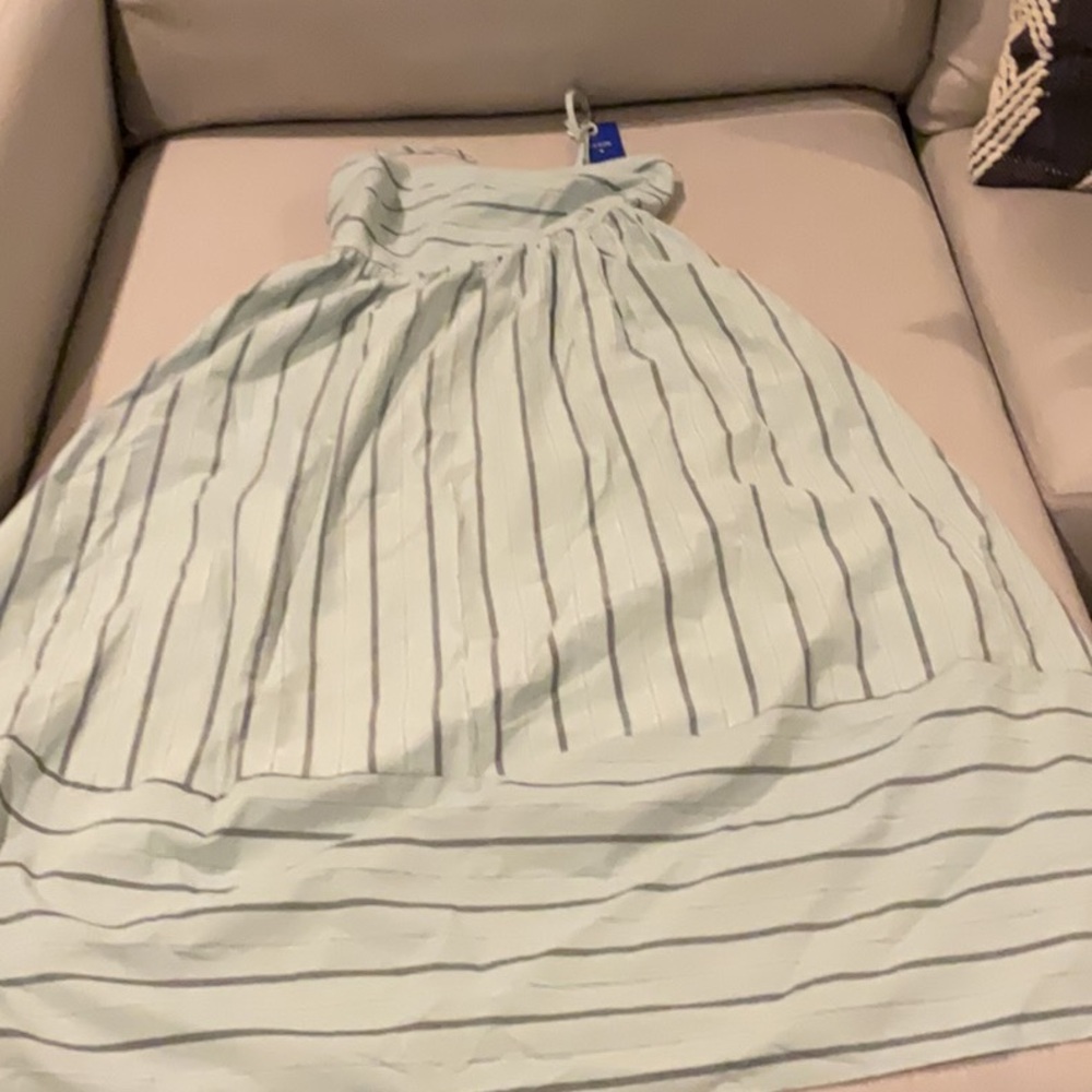 Striped Green/Gray Dress